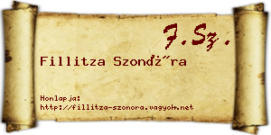 Fillitza Szonóra névjegykártya
